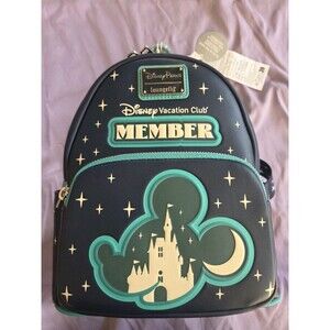 Loungefly Vacation Club Member Disney Parks Mini Backpack GLOW In Dark NWT